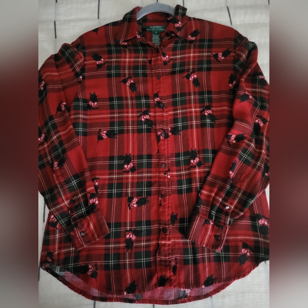 Lauren Ralph Lauren Red Plaid Button Down Shirt - Picture 10 of 12